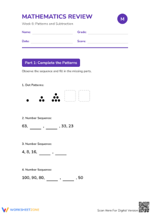 Essential Math Review Week 6 Worksheet | Grade 2 Printable