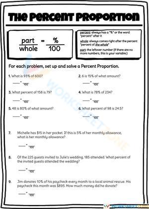 Practice: The Percent Proportion