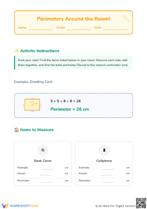 Essential Perimeter Measurement Worksheet | Grade 3 Math