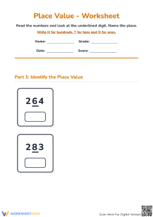 Place Value Practice Worksheet | Essential Grade 2 Math