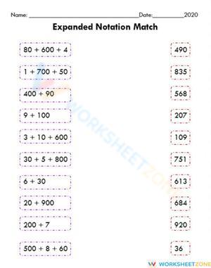 Expanded Notation MAtch