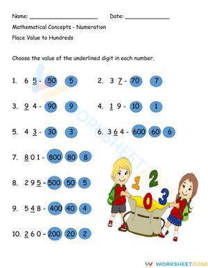 Understanding Place Value to Hundreds