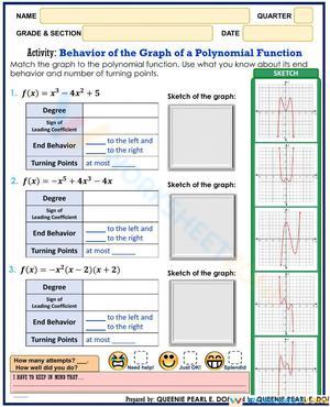 Behavior of the Graph of a Polynomial Function