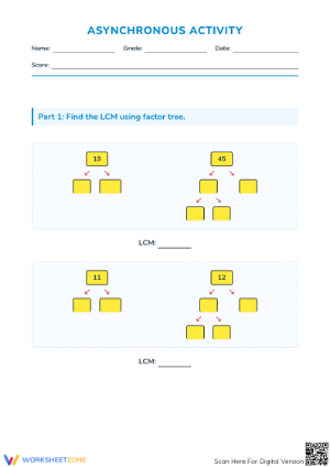 Printable LCM Practice Worksheet | Essential Grade 4-6 Math