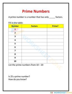 Exploring Prime Numbers