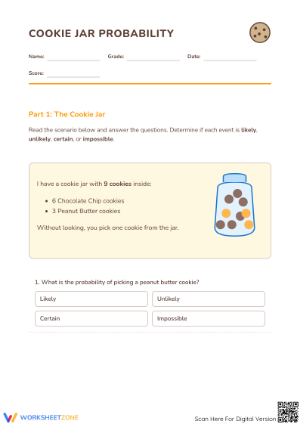 Essential Probability Practice Worksheet | Grades 4-6