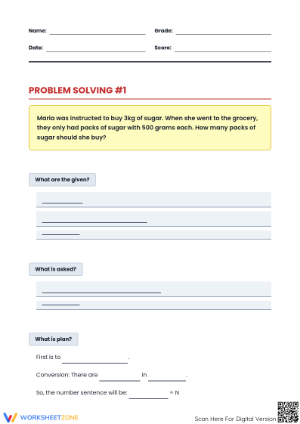 Metric Unit Conversion Worksheet | Essential Grade 6-7 Math