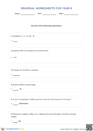 6.NS.B.3 Math Revision Guide: Aligned Grade 6 Review