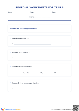 Essential Grade 5-6 Math Revision | Printable PSR Prep
