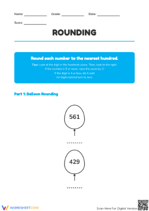 Essential Rounding to the Nearest 100 Worksheet | Grade 3