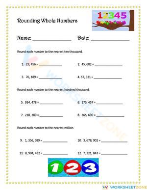 Rounding Numbers Worksheet – Fun Math Activity