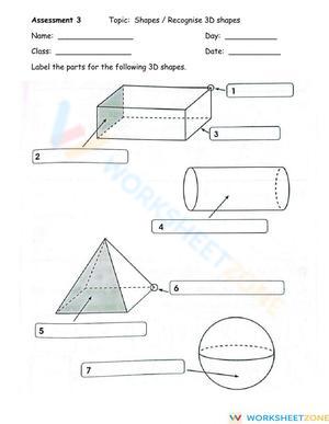 Recognizing 3D Shapes: Grade 3