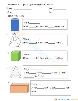 Recognizing 3D Shapes: Grade 3B