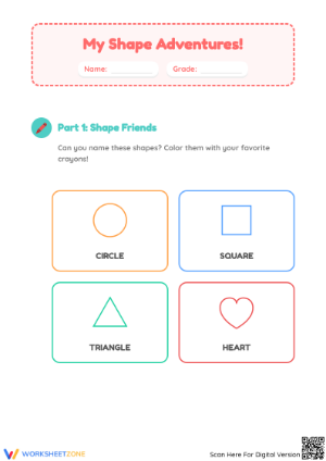 Essential 3D Shapes Counting Worksheet | Kindergarten Math