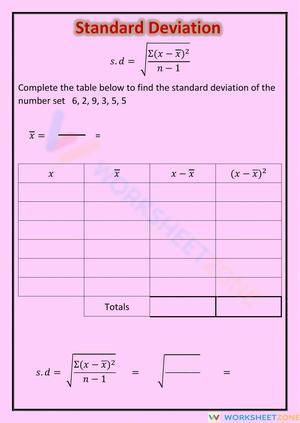 National 5 - Standard Deviation
