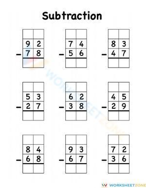 Subtraction with Regrouping Practice