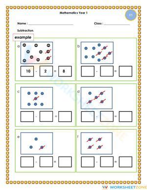 Subtraction Practice Worksheet
