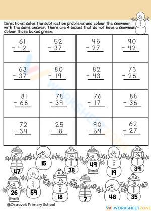 Maths Worksheet for Grade 1 Students