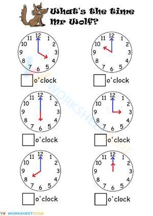 Telling time by the hour