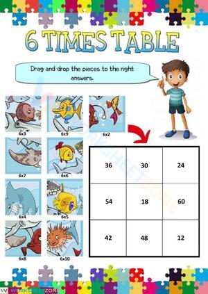 6 times table