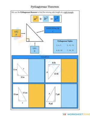 Pythagorean Theorem Notes and Practice