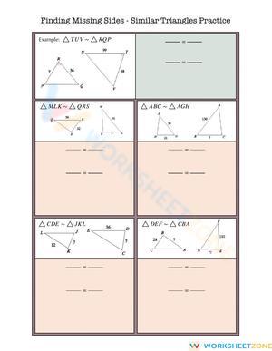 Finding Missing Sides in Similar Triangles