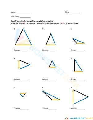 Classify Triangles by their Sides