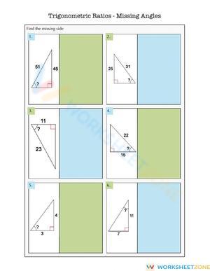 Trig Ratios Practice: Finding Angles