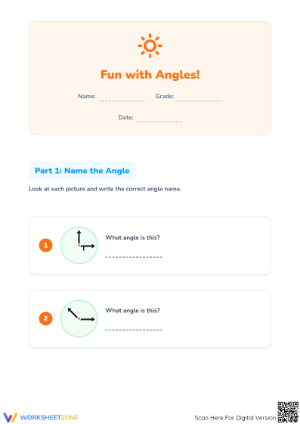 Printable Types of Angles Worksheet | Grade 3 Math Ready