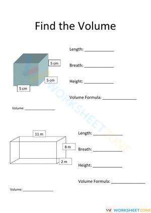 Find the Volume