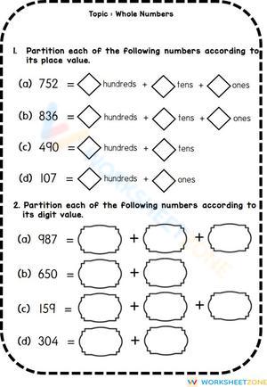 Year 2 Mathematics Quiz 4 Worksheet