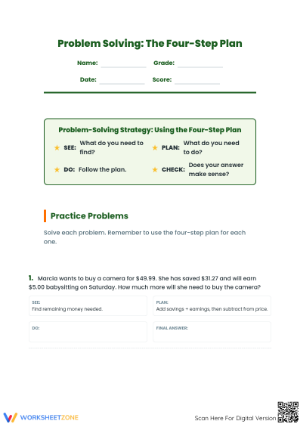 Essential Multi-Step Word Problems Printable | Grade 4 Math