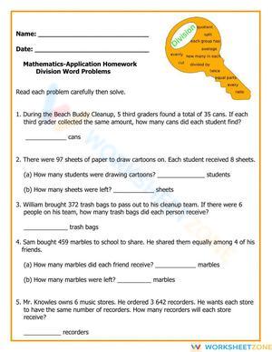 Application-Division Word Problems