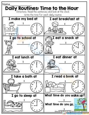 Daily routines-clock