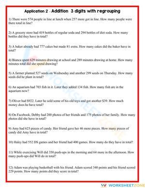 Adding 3 digit with regrouping