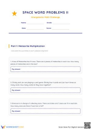 Essential Space Word Problems II | Grade 5 Math Aligned