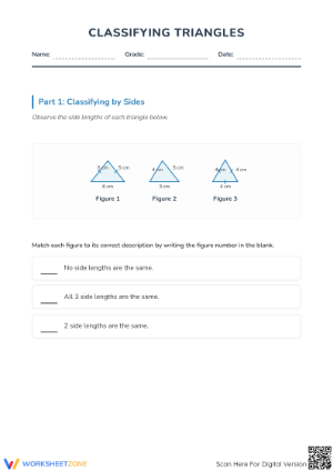 Classifying Triangles Worksheet | Essential Grade 4 Math