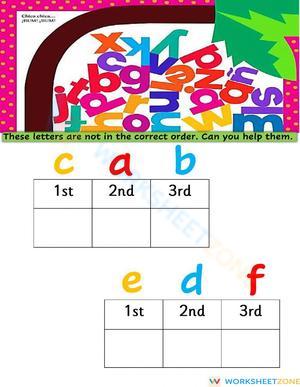 Chicka chicka abc order