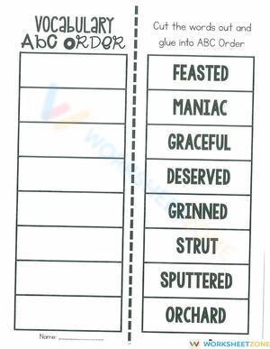 Vocab ABC Order