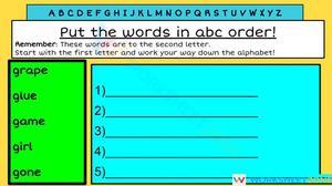 Printable Alphabetical Order Worksheet | Grade 2 ELA