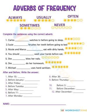 Grade 4 Adverbs — Printable No-Prep Worksheet