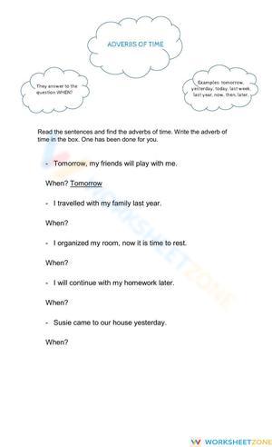 Adverbs of time - Practice
