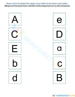 Kindergarten Alphabet Match — Printable No-Prep Worksheet