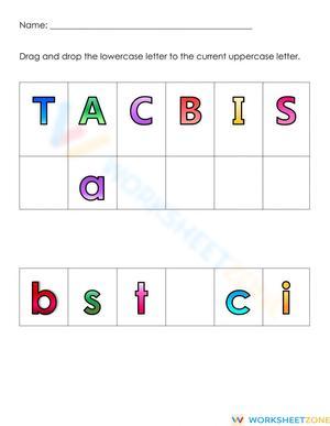 Uppercase and Lowercase Letters Worksheet
