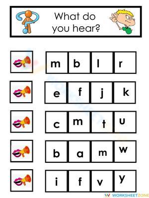 What letter do you hear?