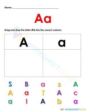 Sorting Letter A: Uppercase and Lowercase
