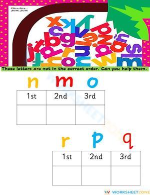 Chicka chicka abc order 3