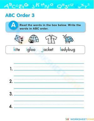 Abc order 3