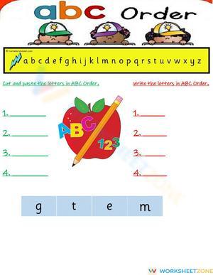 ABC Order Practice with Letters