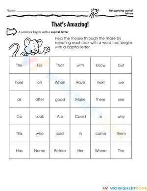 Recognizing Capital Letters